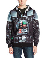 Star Wars Vader Is Here Sublimated Costume Adult Zip Up Hooded Fleece Image