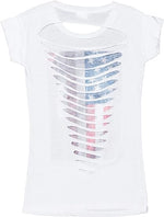 Sons Of Anarchy Jax Flag Juniors Ripped T-Shirt Image