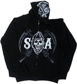 Sons of Anarchy Chapters Cities Reaper Full Zip Hoodie Sweatshirt Image