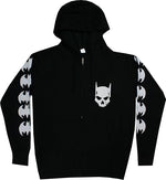 DC Comics Batman Character Skull Adult Zip Hoodie Image