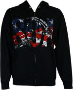 Sons Of Anarchy American Flag Full Zip Hoodie Sweatshirt Image