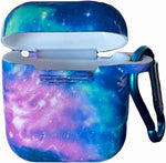 Galaxy Protective Earbuds Case with Mini Carabiner I Compatible with Airpods Case 1 & 2 Image