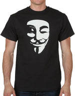 V for Vendetta White Mask Guy Fawkes T-shirt Image