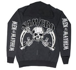 Sons of Anarchy Crossed Gun Samcro SOA Adult Zip Up Hoodie Sweatshirt Image