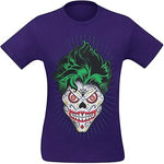 DC Comics The Joker Sugar Skull Adult T-Shirt Image