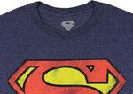 Superman Distressed Logo Adult T-Shirt Image