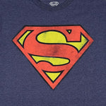 Superman Distressed Logo Adult T-Shirt Image