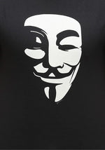 V for Vendetta White Mask Guy Fawkes T-shirt Image