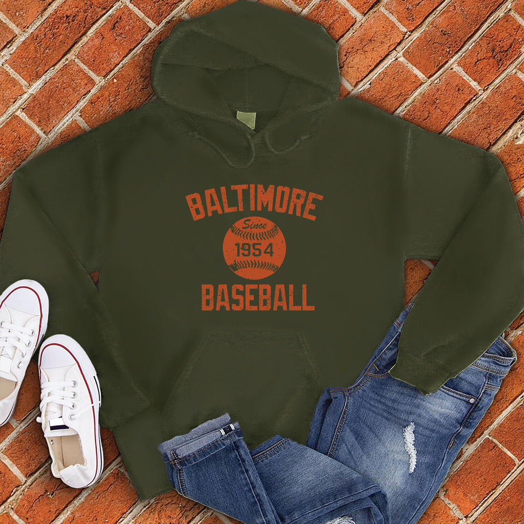 Baltimore Baseball Hoodie Hoodie tshirts.com Army S 