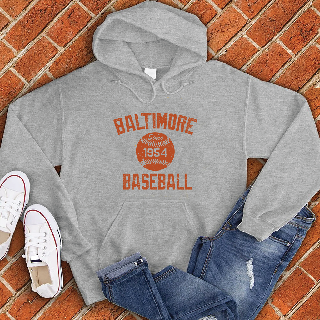 Baltimore Baseball Hoodie Hoodie tshirts.com Grey Heather S 
