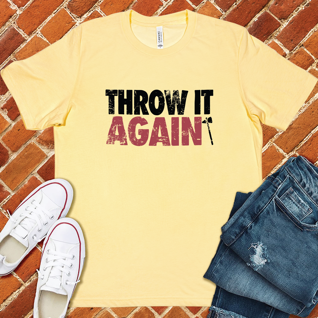 Throw It Again T-Shirt T-Shirt tshirts.com Heather French Vanilla S 