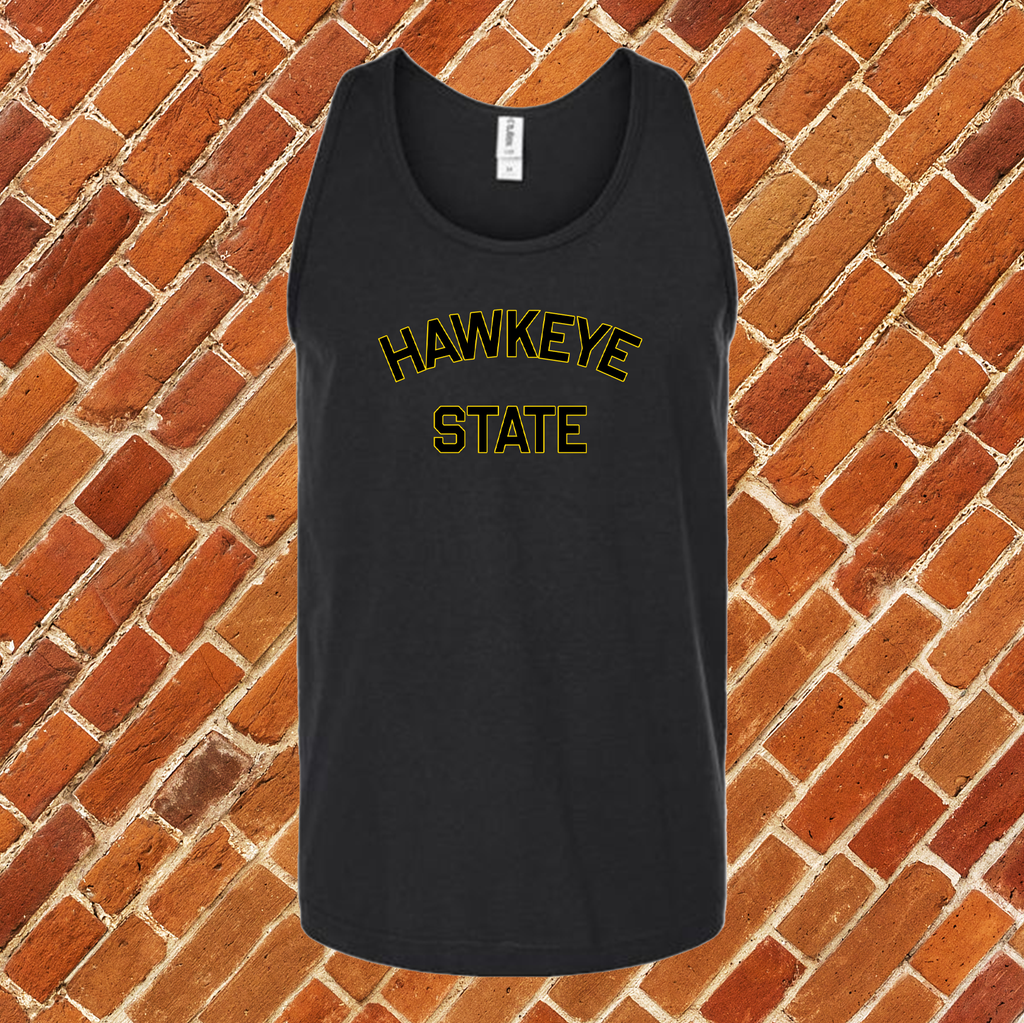 Hawkeye state Unisex Tank Top Tank Top Tshirts.com Black S 