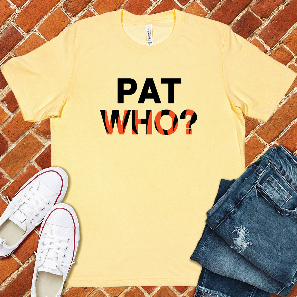 Pat Who? T-Shirt T-Shirt Tshirts.com Heather French Vanilla S 