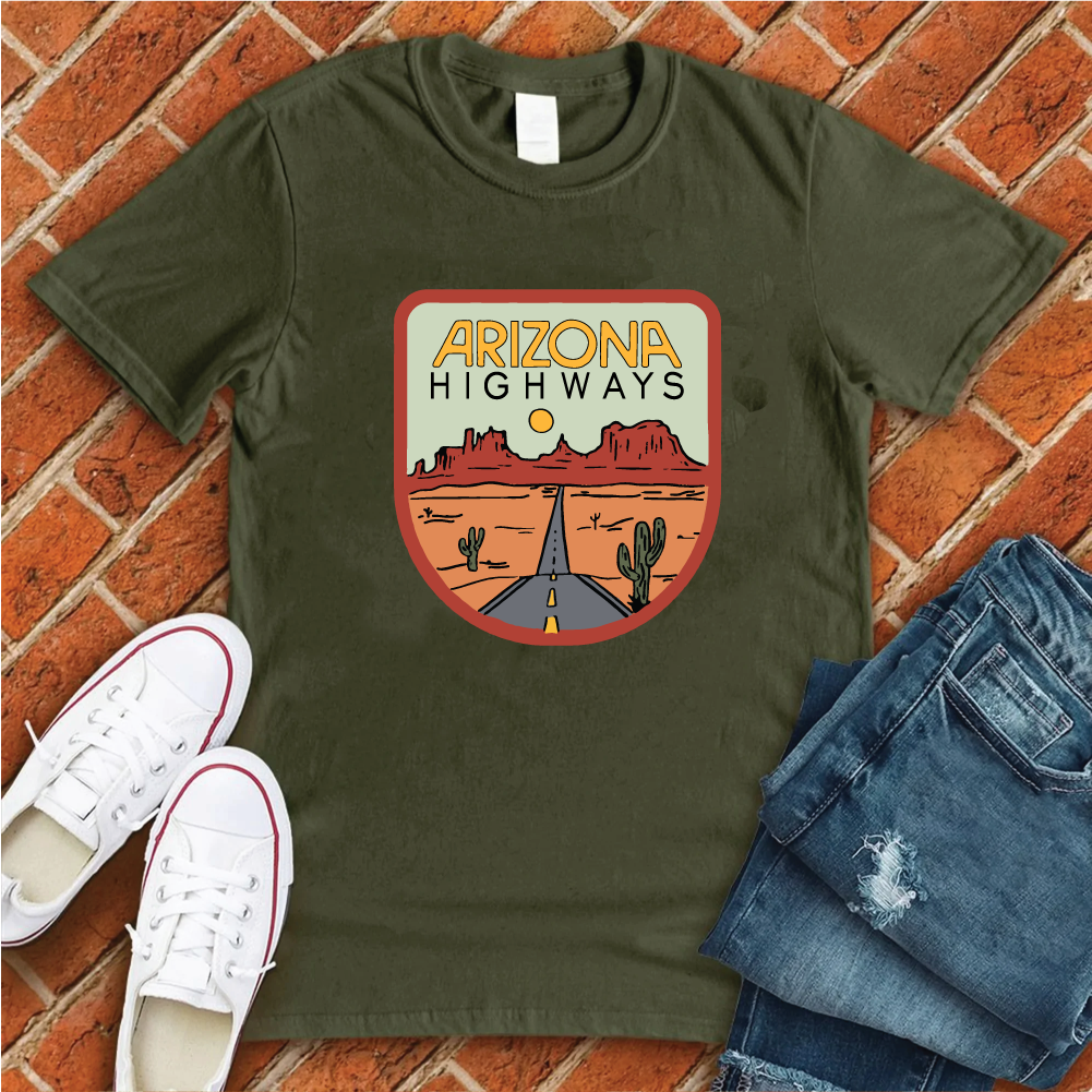 Arizona Highways T-Shirt T-Shirt Tshirts.com Military Green S 