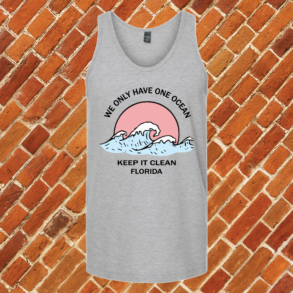 Keep It Clean Florida Unisex Tank Top Tank Top tshirts.com Heather Grey S 