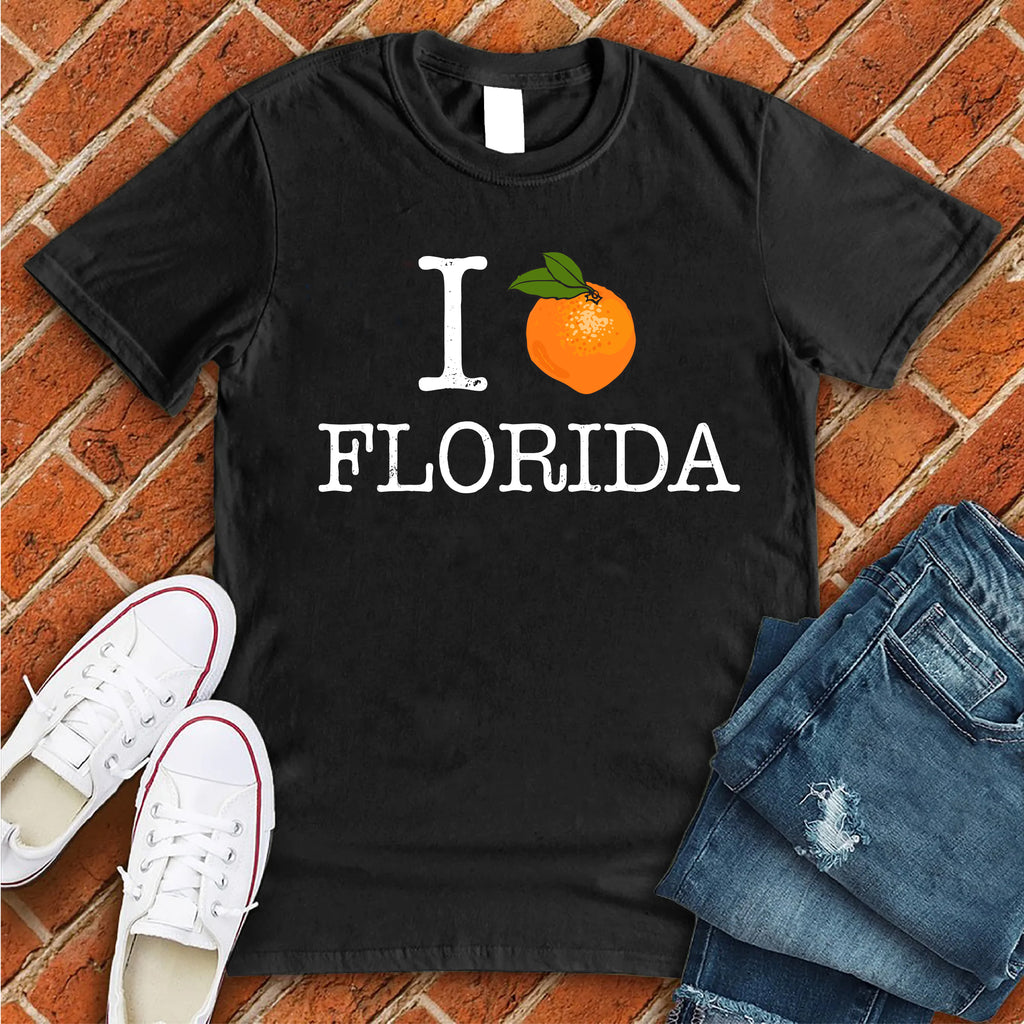 I Orange Florida T-Shirt T-Shirt tshirts.com Black S 