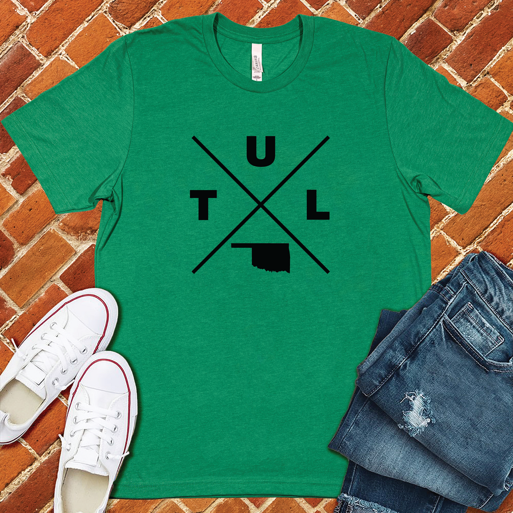 TUL Oklahoma X T-Shirt T-Shirt Tshirts.com Heather Kelly S 
