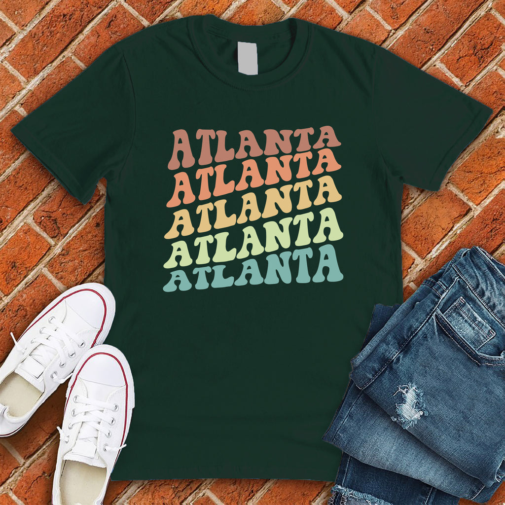Atlanta Pastel Repeat T-Shirt T-Shirt tshirts.com Forest S 