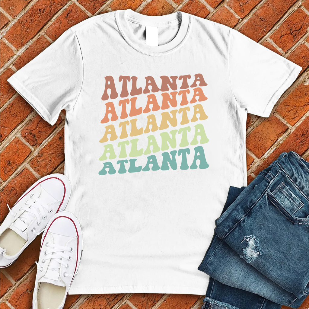 Atlanta Pastel Repeat T-Shirt T-Shirt tshirts.com White S 