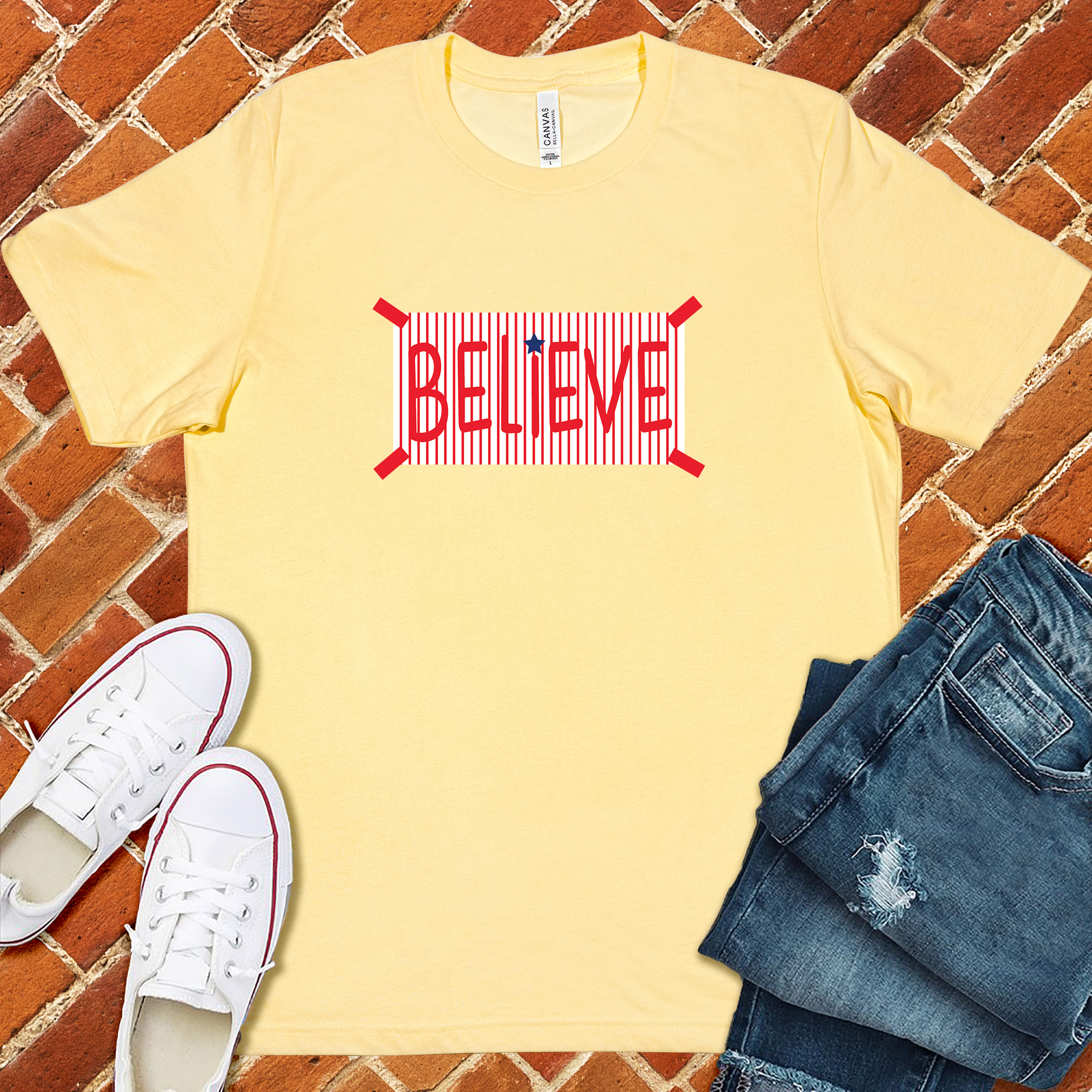 Believe Tee | Philadelphia Phillies Inspired | phillygoat Heather True Royal / S