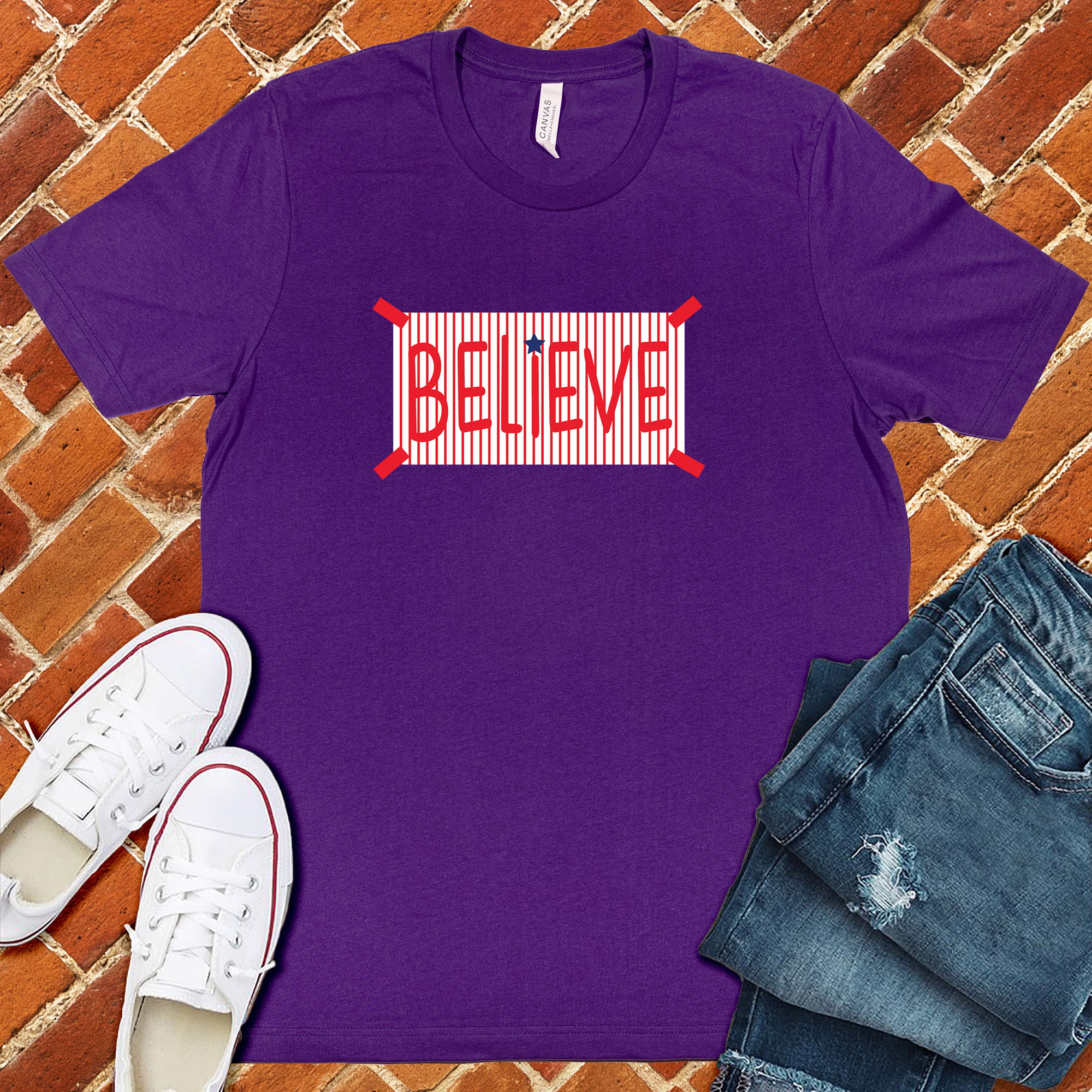 Believe Tee | Philadelphia Phillies Inspired | phillygoat Heather True Royal / S