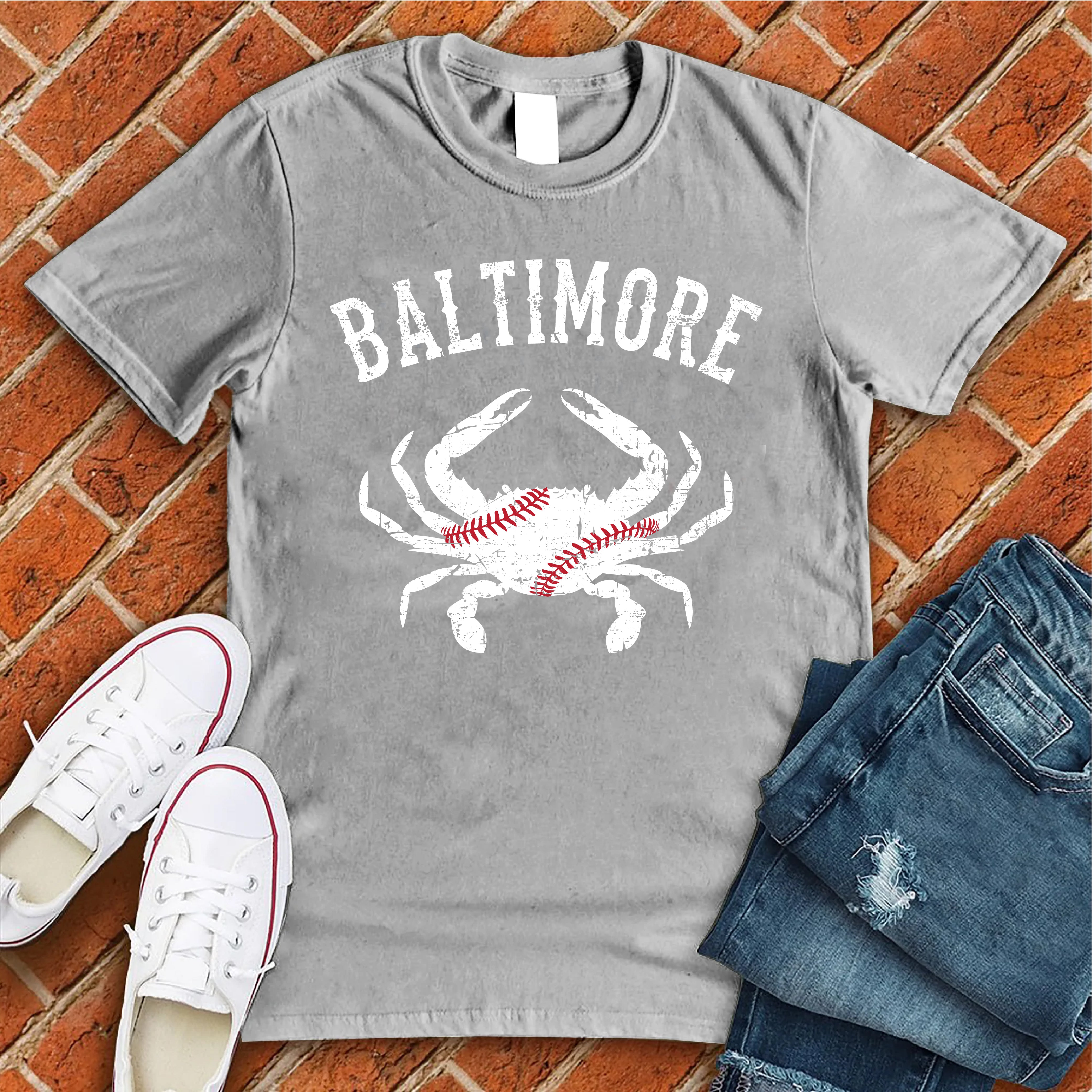 Citizen Pride Oriole Baseball Crab Maryland Crest, Short-Sleeve Unisex T-Shirt Asphalt / 2XL