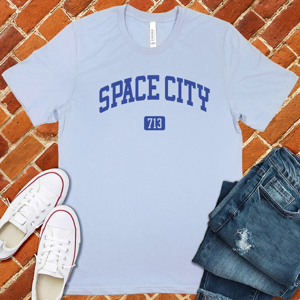 Space City T-Shirt T-Shirt Tshirts.com Baby Blue S 