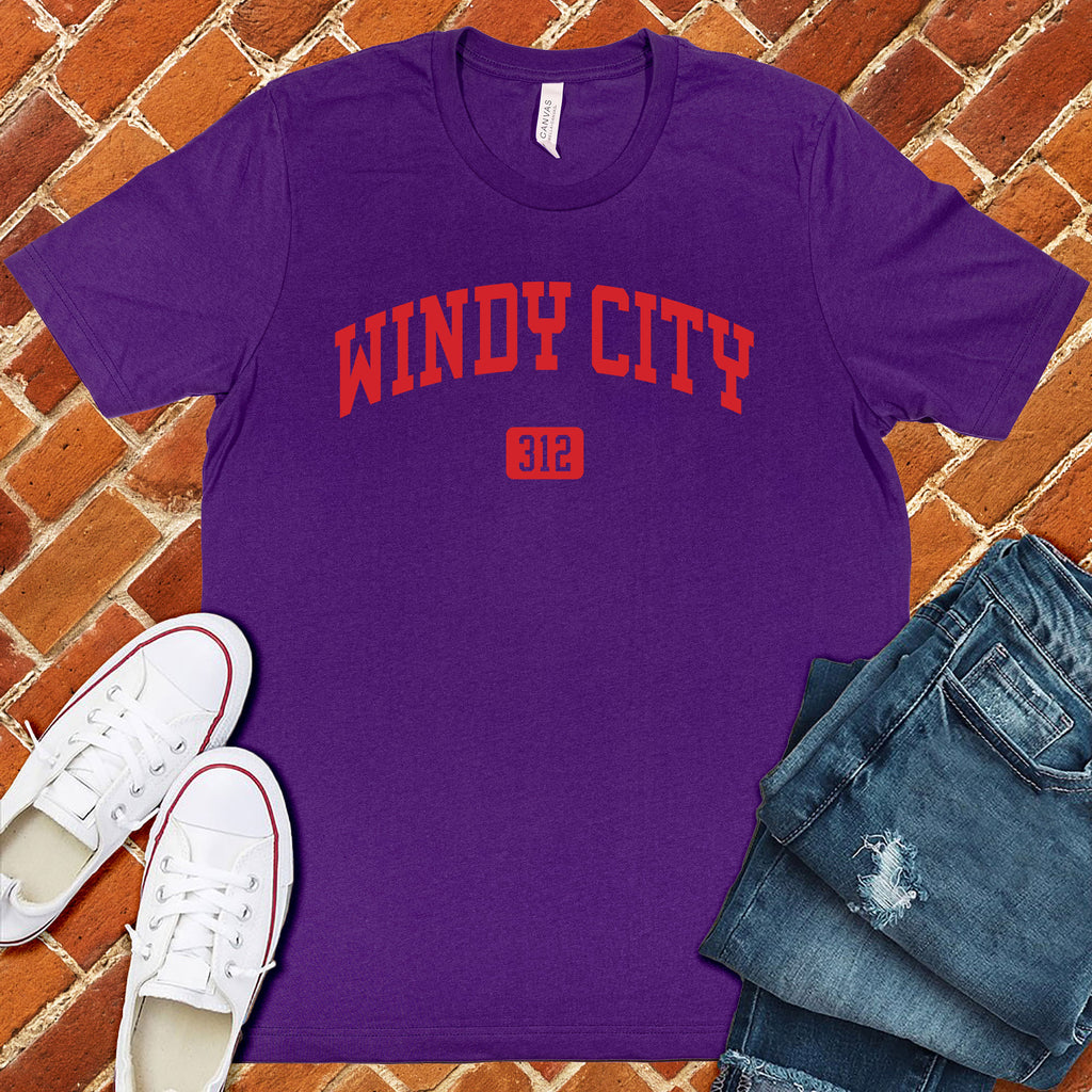 Windy City T-Shirt T-Shirt Tshirts.com Team Purple S 