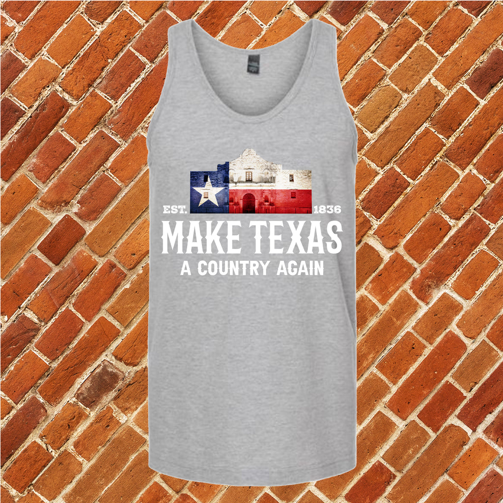 Make Texas A Country Again Unisex Tank Top Tank Top tshirts.com Heather Grey S 