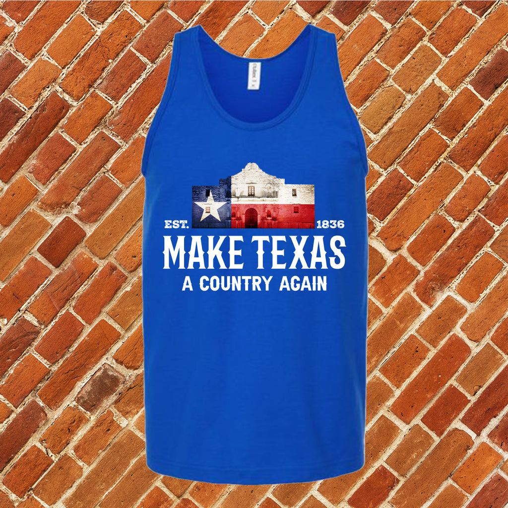 Make Texas A Country Again Unisex Tank Top Tank Top tshirts.com Royal S 