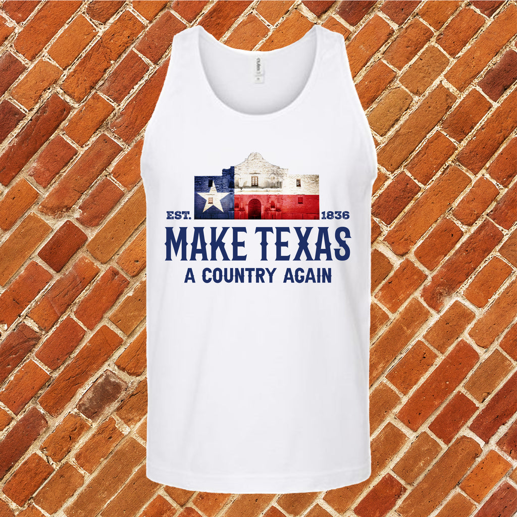 Make Texas A Country Again Unisex Tank Top Tank Top tshirts.com White S 