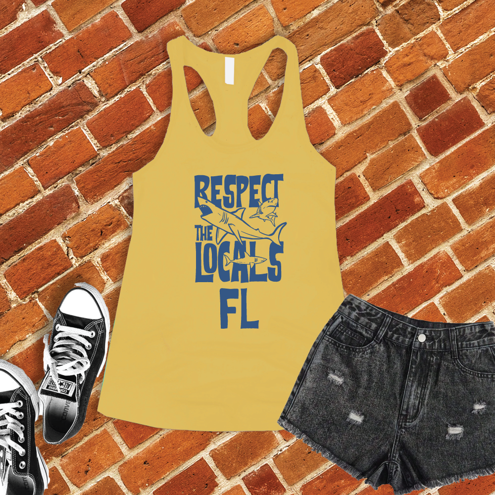 Respect The Locals FL Women's Tank Top Tank Top tshirts.com Banana Cream S 