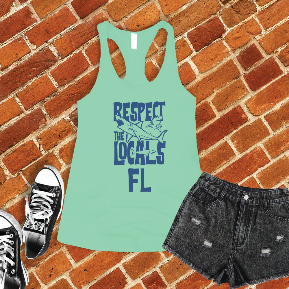 Respect The Locals FL Women's Tank Top Tank Top tshirts.com Mint S 