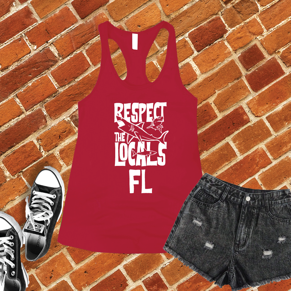 Respect The Locals FL Women's Tank Top Tank Top tshirts.com Red S 