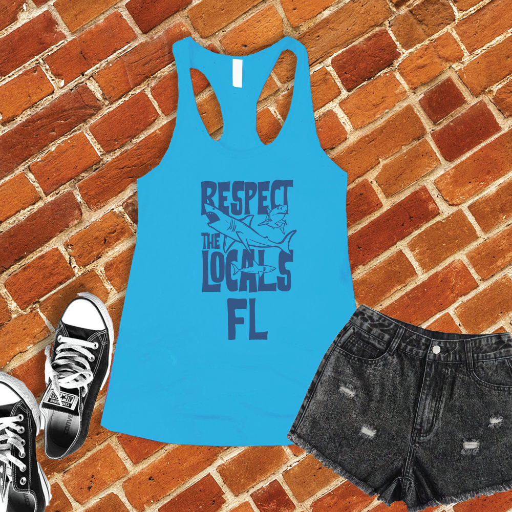 Respect The Locals FL Women's Tank Top Tank Top tshirts.com Turquoise S 