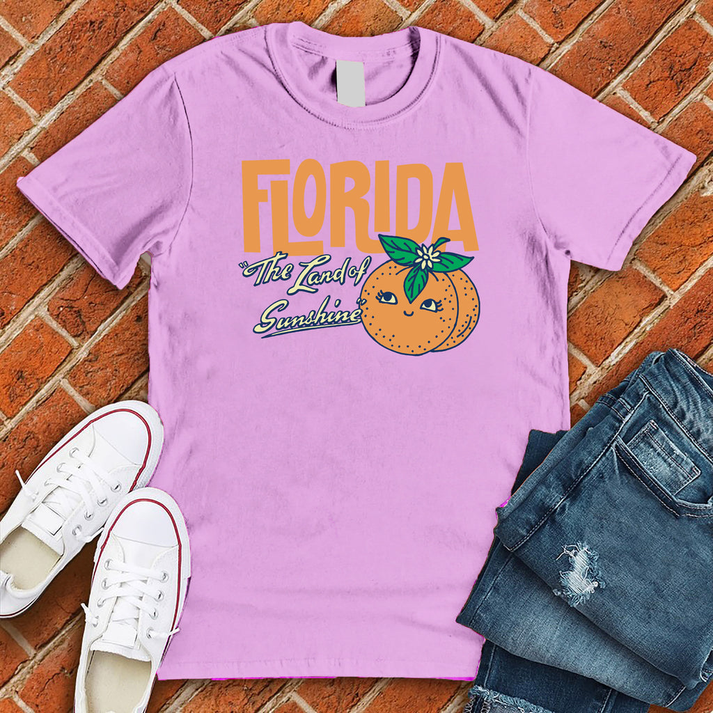 Florida Orange Sunshine T-Shirt T-Shirt tshirts.com Heather Prism Lilac S 