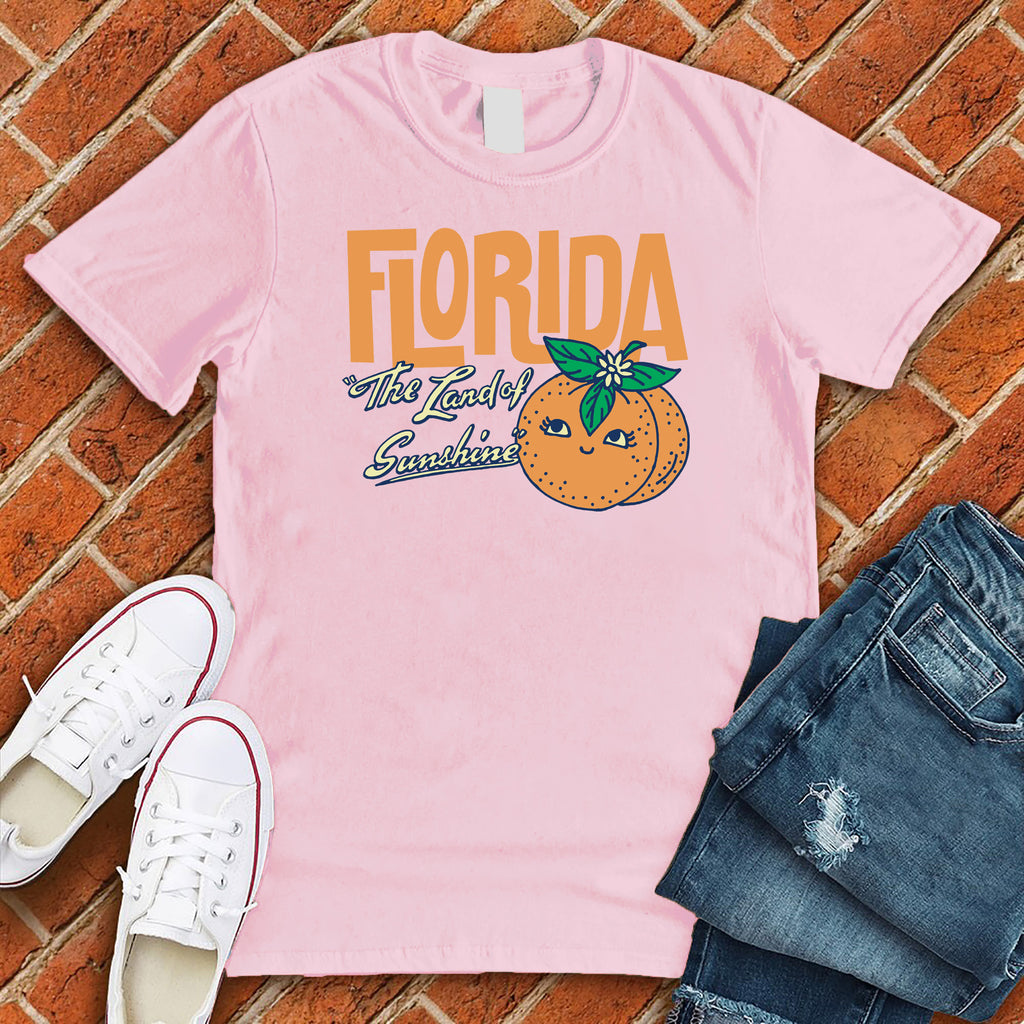 Florida Orange Sunshine T-Shirt T-Shirt tshirts.com Soft Pink S 