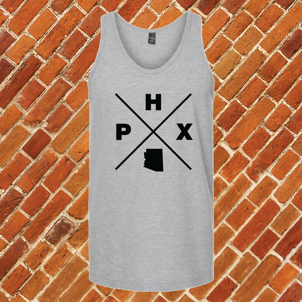 PHX Arizona X Unisex Tank Top Tank Top Tshirts.com Heather Grey S 