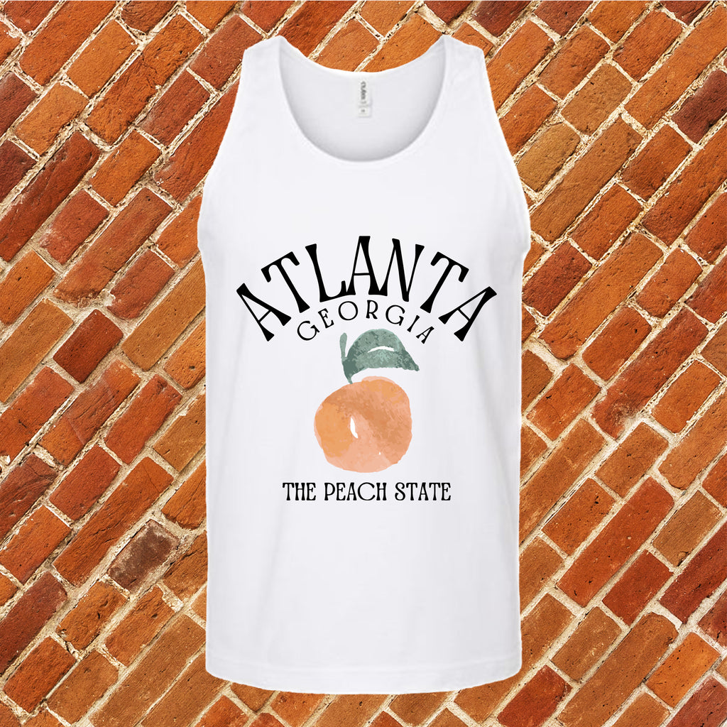 Atlanta The Peach State Unisex Tank Top Tank Top tshirts.com White S 