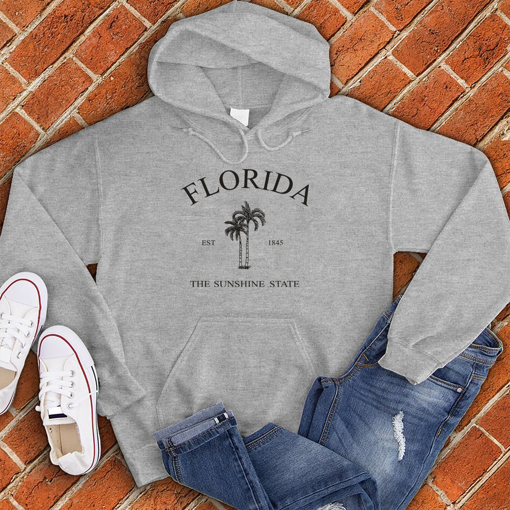 Florida 1845 Sunshine state Hoodie Hoodie tshirts.com Grey Heather S 