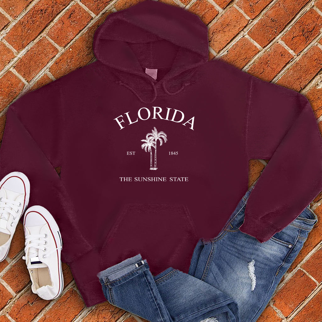 Florida 1845 Sunshine state Hoodie Hoodie tshirts.com Maroon S 