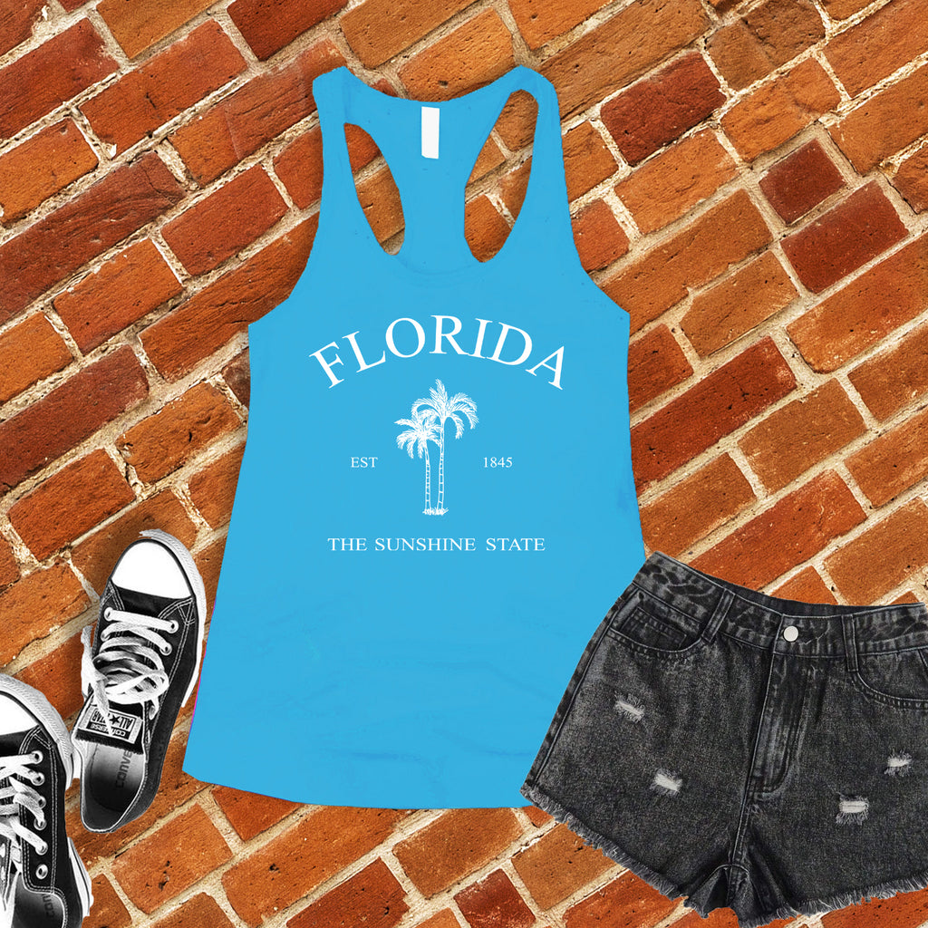 Florida 1845 Sunshine state Women's Tank Top Tank Top tshirts.com Turquoise S 