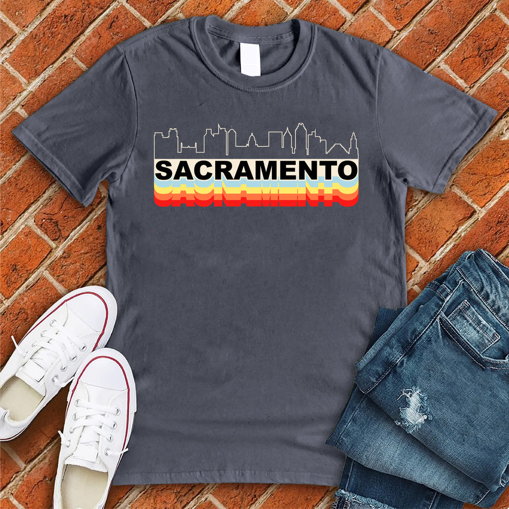 Retro Sacramento T-Shirt T-Shirt tshirts.com Heather Navy S 