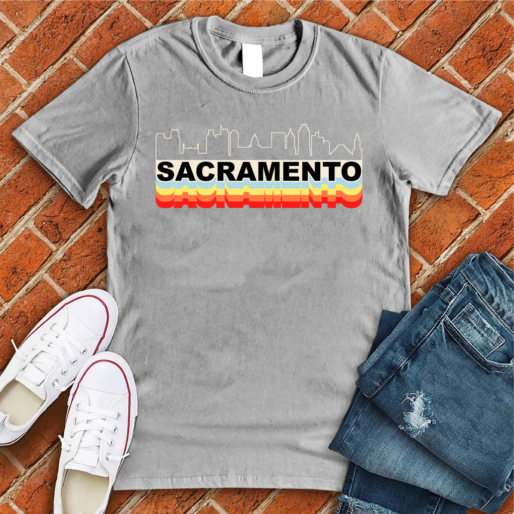 Retro Sacramento T-Shirt T-Shirt tshirts.com Solid Athletic Grey S 