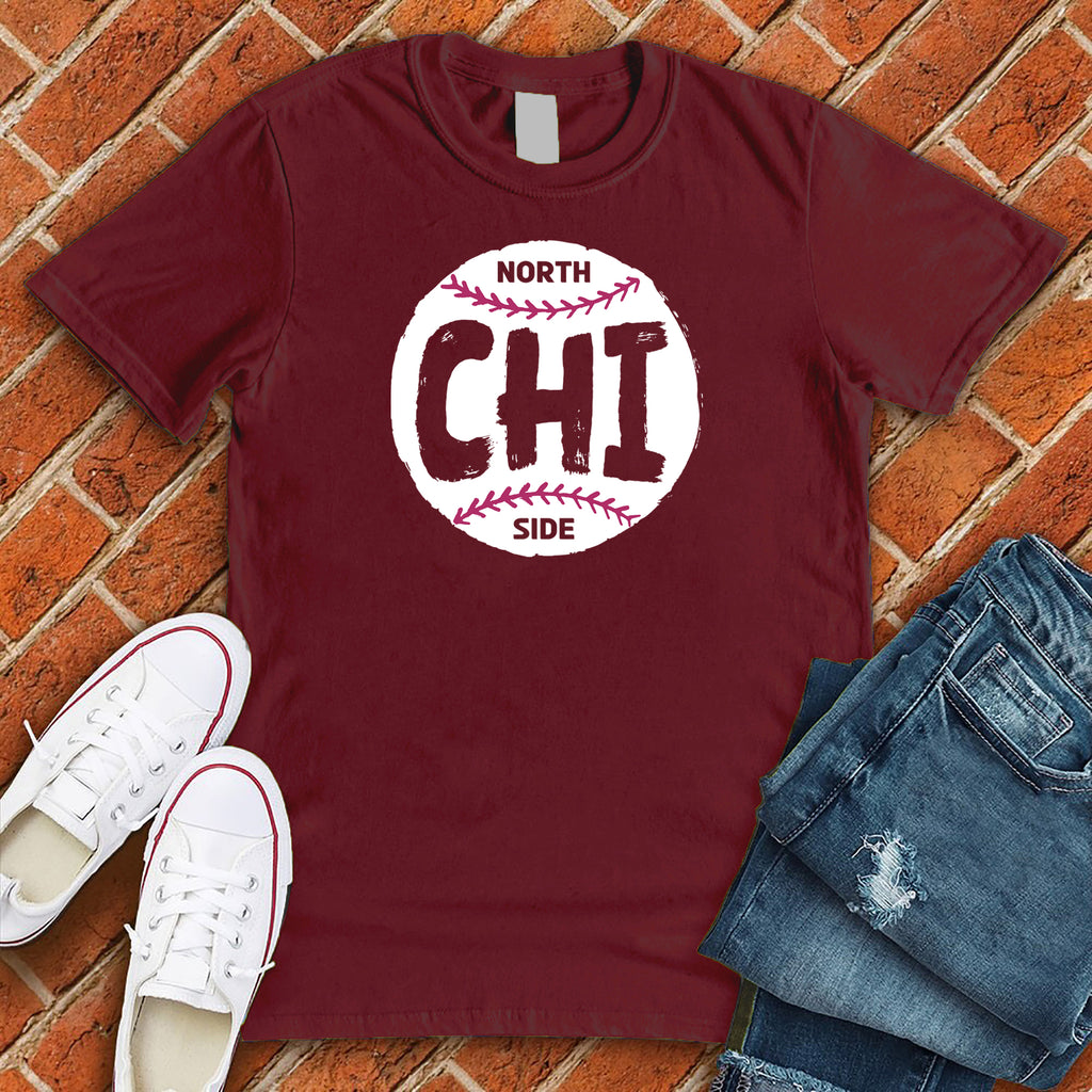 North Side CHI T-Shirt T-Shirt tshirts.com Heather Cardinal S 