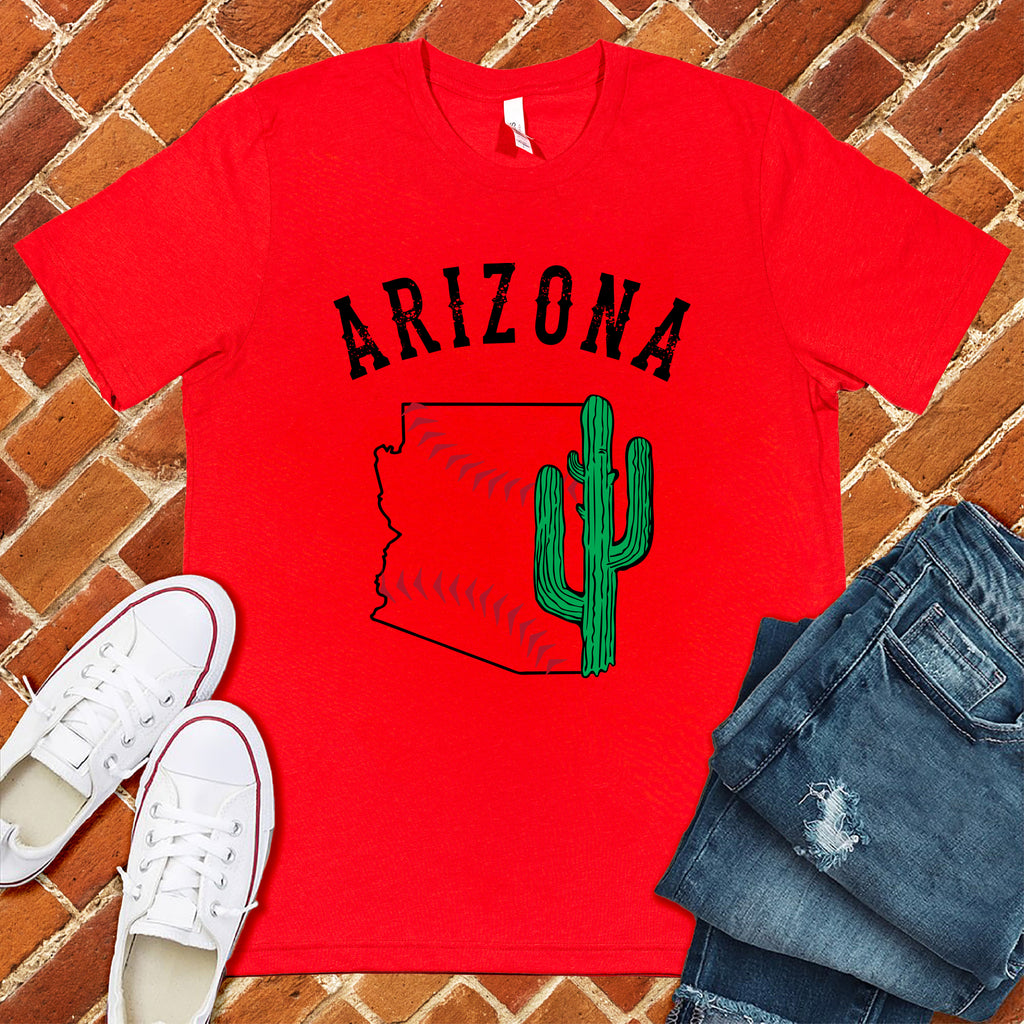Cactus in State Baseball T-Shirt T-Shirt Tshirts.com Red S 