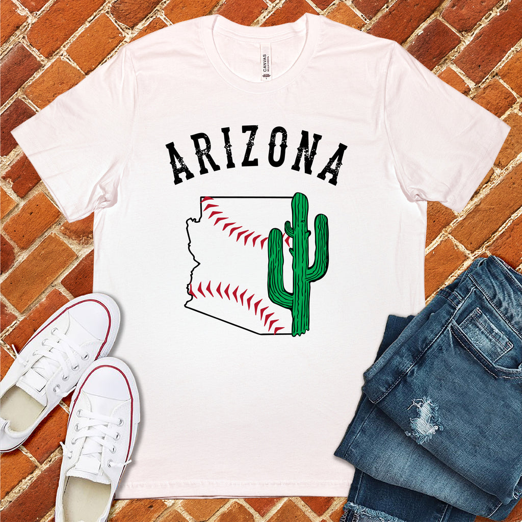 Cactus in State Baseball T-Shirt T-Shirt Tshirts.com White S 