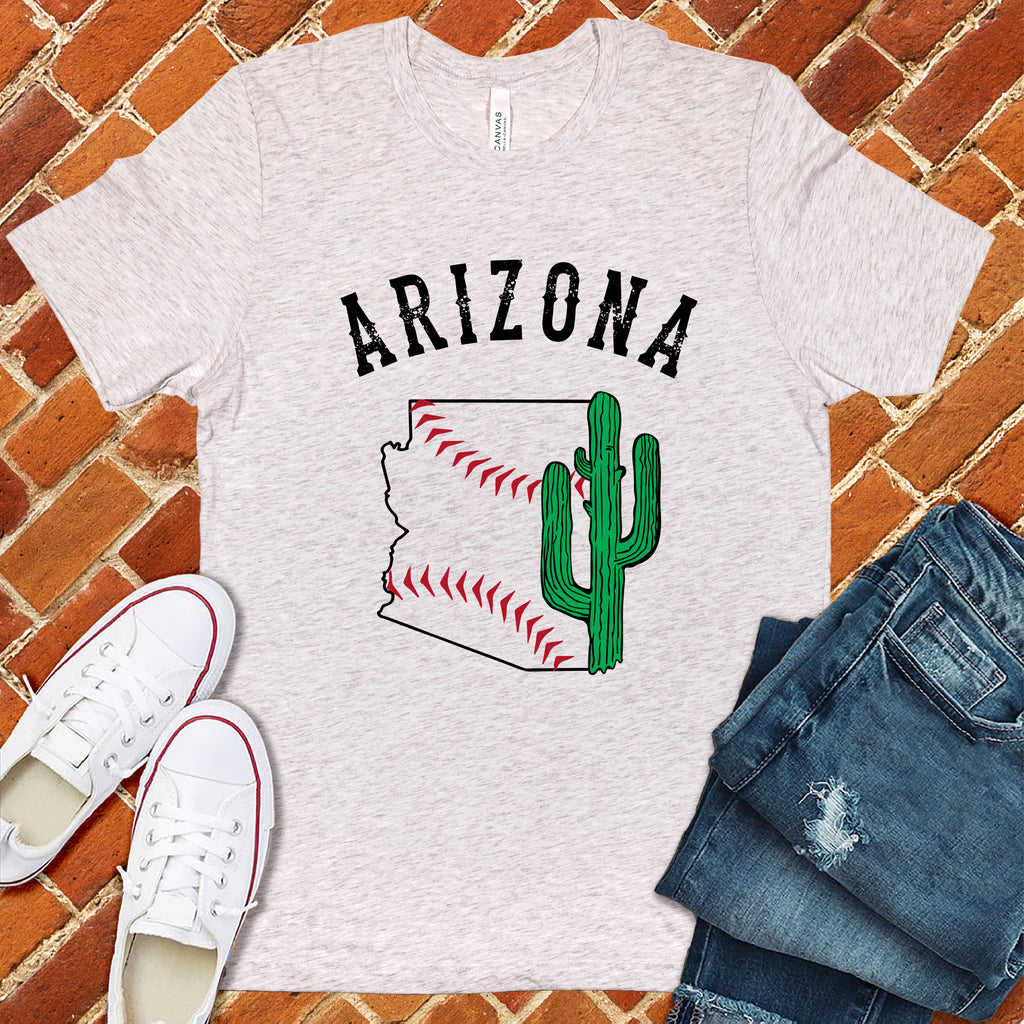 Cactus in State Baseball T-Shirt T-Shirt Tshirts.com Ash S 