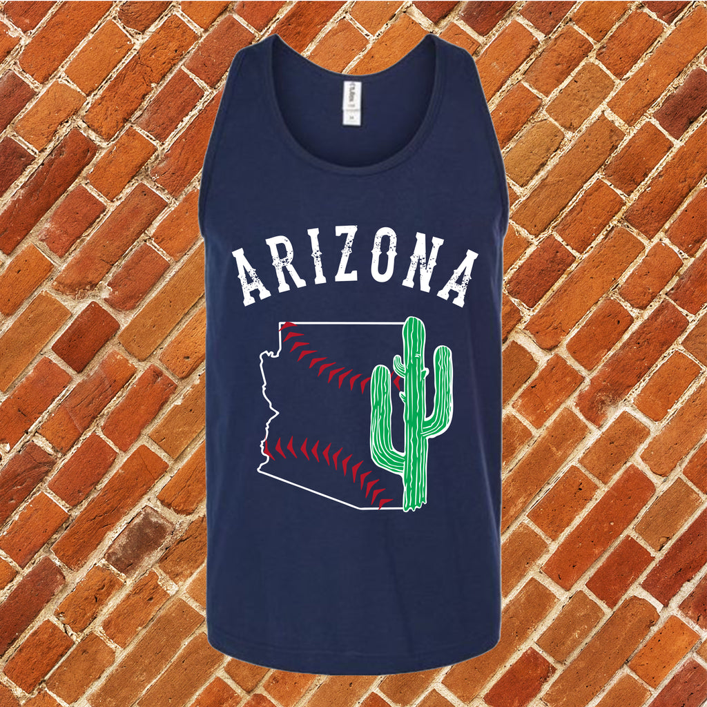 Cactus in State Baseball Unisex Tank Top Tank Top Tshirts.com Navy S 