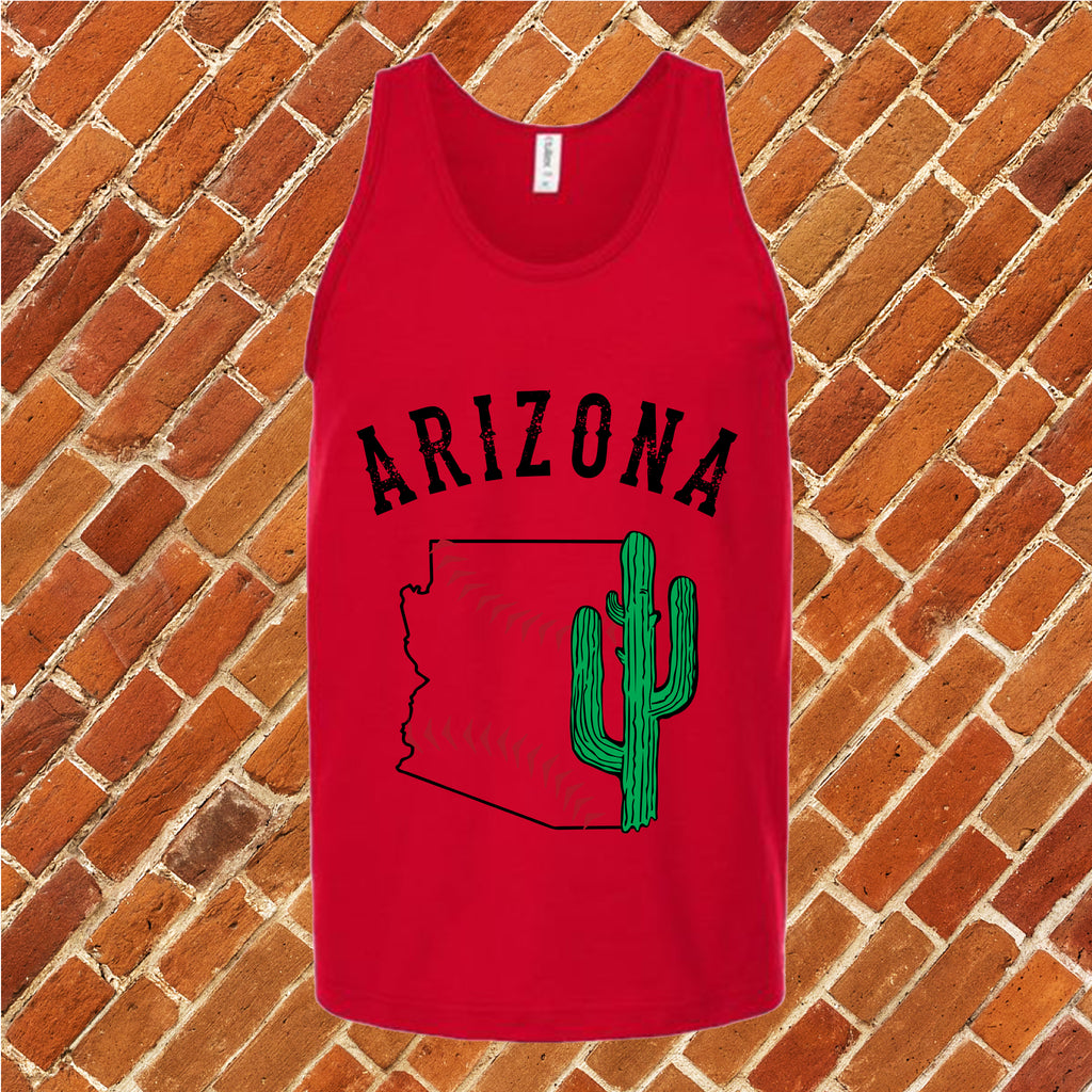 Cactus in State Baseball Unisex Tank Top Tank Top Tshirts.com Red S 